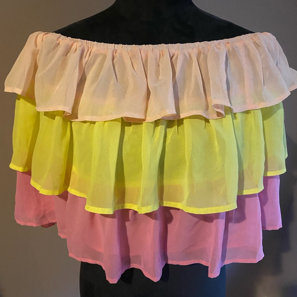 NEW With TAGS, Three-Tiered Off-Shoulder Top